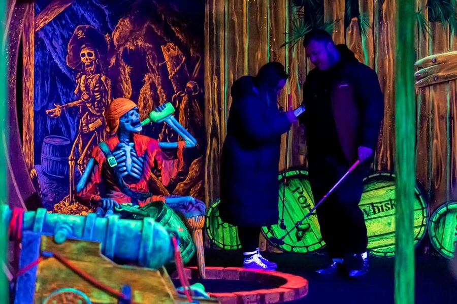 Aloha Amsterdam: 12-Hole Glow-in-the-Dark Mini-Golf - Finding the venue beneath the flyover