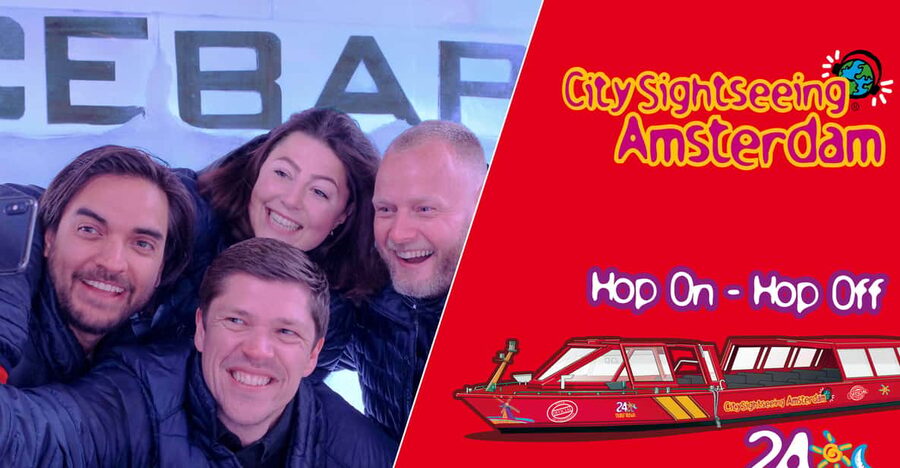 Amsterdam: 24-Hour Hop-On Hop-Off Boat and XtraCold Icebar - How this Amsterdam combination works