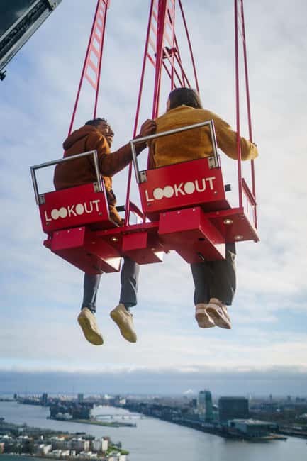 Amsterdam: A'DAM Lookout Entry Ticket with 2 Drinks - Interactive displays and the free audio tour