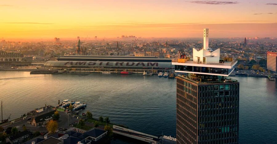 Amsterdam: A'DAM Lookout Entry Ticket with Burger - Crossing the IJ to ADAM Tower