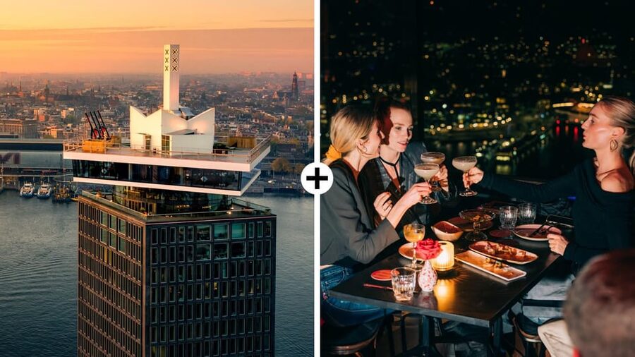 Amsterdam: A'DAM Lookout Ticket and Lunch or Dinner Voucher - Madam Sky Bar and Restaurant: the meal part