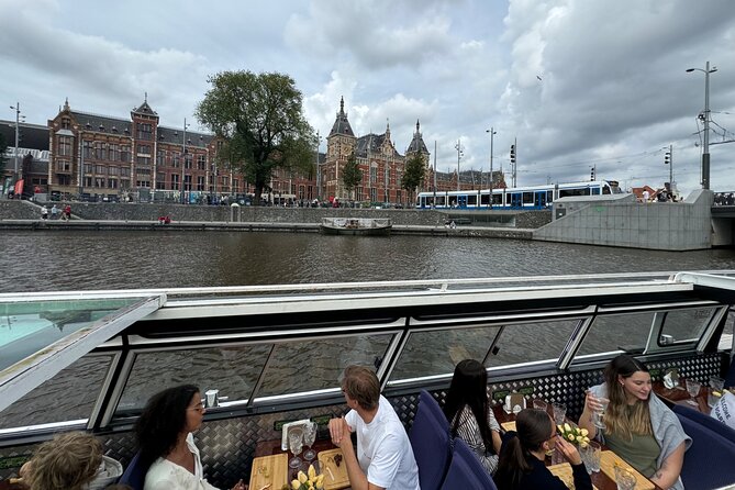 Amsterdam Cheese and Wine Canal Cruise - Crossing toward the Amstel