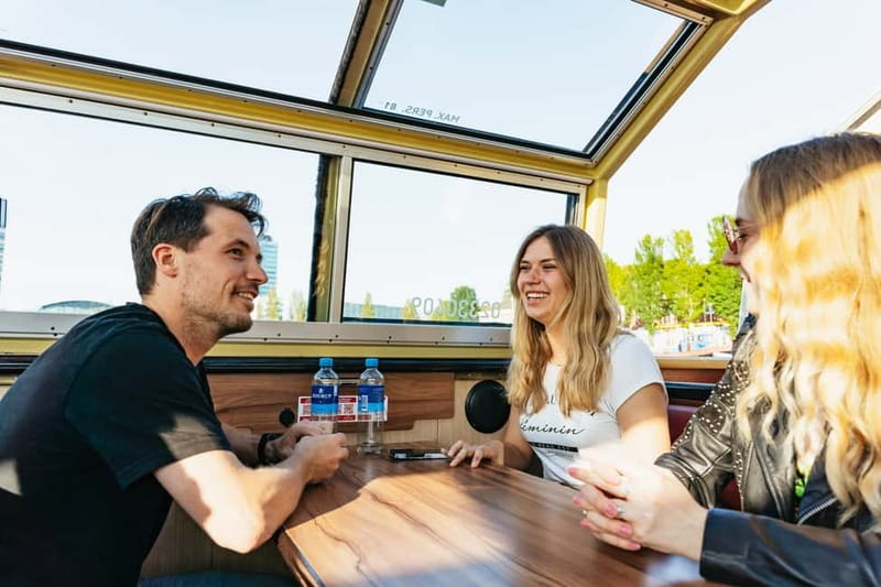 Amsterdam: City Centre Canal Cruise & Free Flower Cocktail - What the boat is like in bad weather