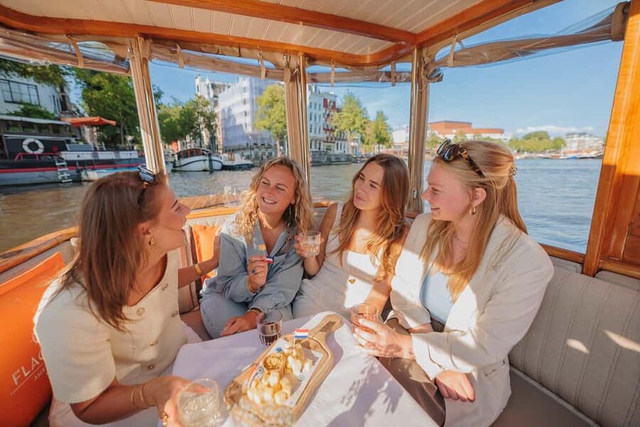 Amsterdam: Classic Boat Cruise with Optional Cheese & Wine - Groenburgwal, Dancing Houses, and canal character