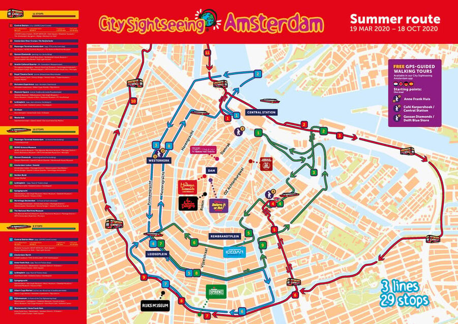 Amsterdam: Combo Rijksmuseum & Hop-On Hop-Off Bus - Finding stops without losing time