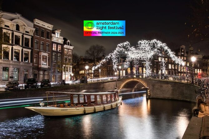 Amsterdam Light Festival: Cruise Unlimited Drinks & Bite option - ARTIS and Amsterdam’s central neighborhoods from the water