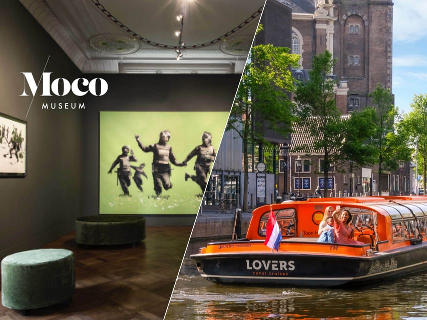 Amsterdam: Moco Museum Entry Ticket and Canal Cruise - Banksy, Dalí, and Lichtenstein inside Moco