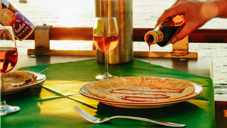 Amsterdam: River Cruise With All-You-Can-Eat Dutch Pancakes - The pancake buffet: plain, apple, and bacon