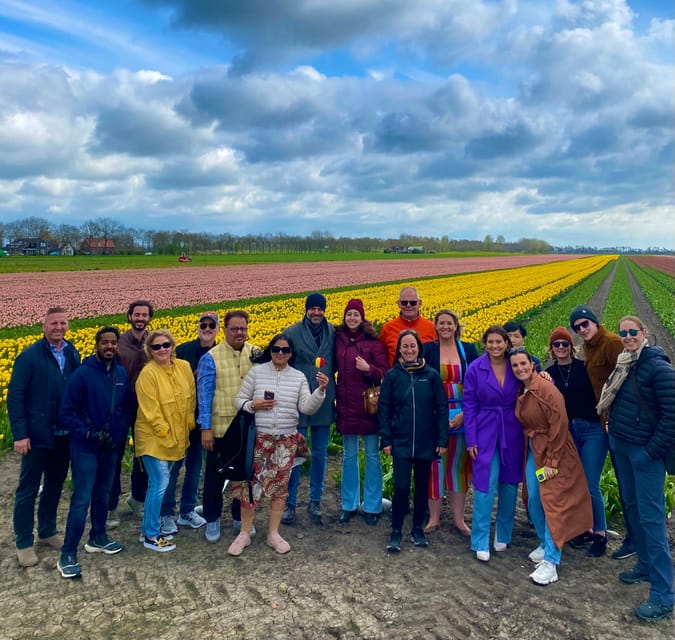 Amsterdam: Tulip Fields Day Tour with Lunch & Windmill - Starting at Market 27 and crossing north