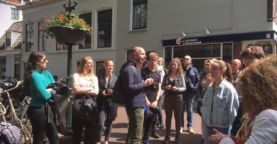Delft: City Center Walking Tour - A viewpoint across the old center