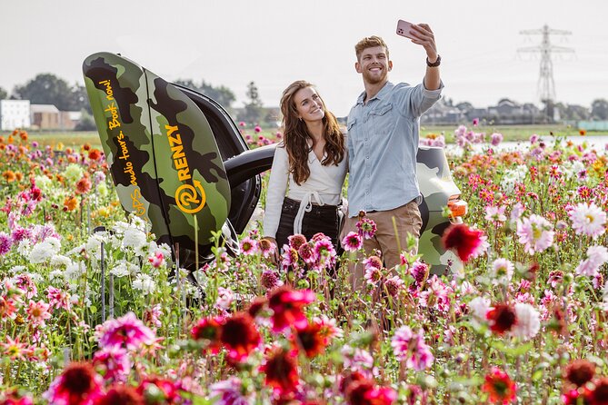 Drive it yourself electric Dune & Summer Flower GPS audio tour - De Tulperij and the dahlia fields