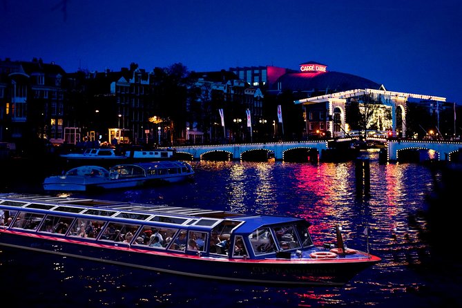 Evening Canal Cruise in Amsterdam with Wine & Cheese Option - The UNESCO Canal District after sunset