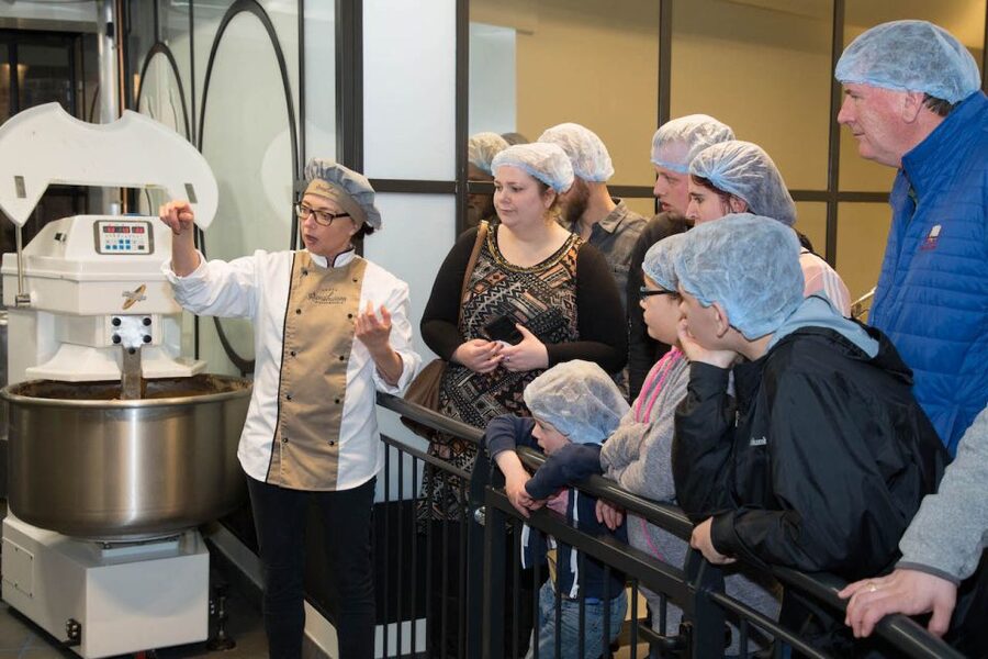 Gouda: Syrup Waffle Factory Ticket with a Waffle - The 1810 story gives the waffle a local identity