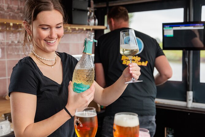 Groningen: Terrace Boat Experience with a Cozy Bar: 1 hour - The Groningen Museum’s Bold Canal View