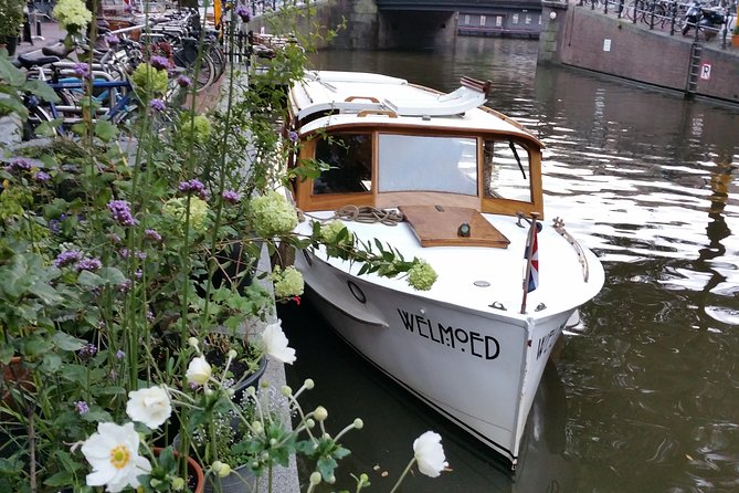 Private Guided Historic Amsterdam Canal Cruise in a Salon Boat - First look at the Anne Frank House