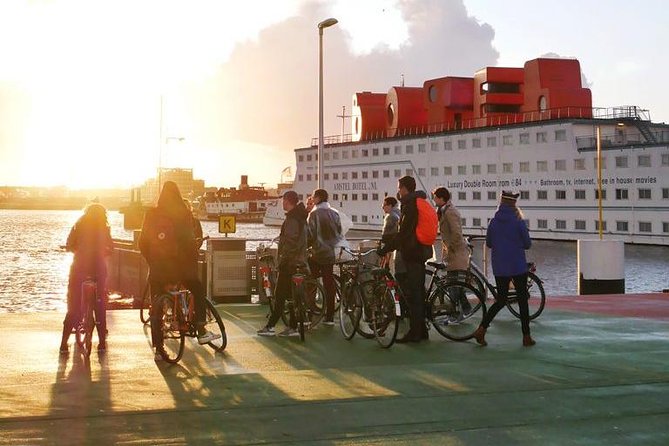 Urban Adventures Amsterdam Bike Tour, Graffiti and Magnet Fishing - Crossing to Amsterdam Noord by ferry
